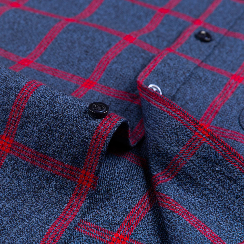 Camisa Masculina Oxford Xadrez Azul Mr.Valentim