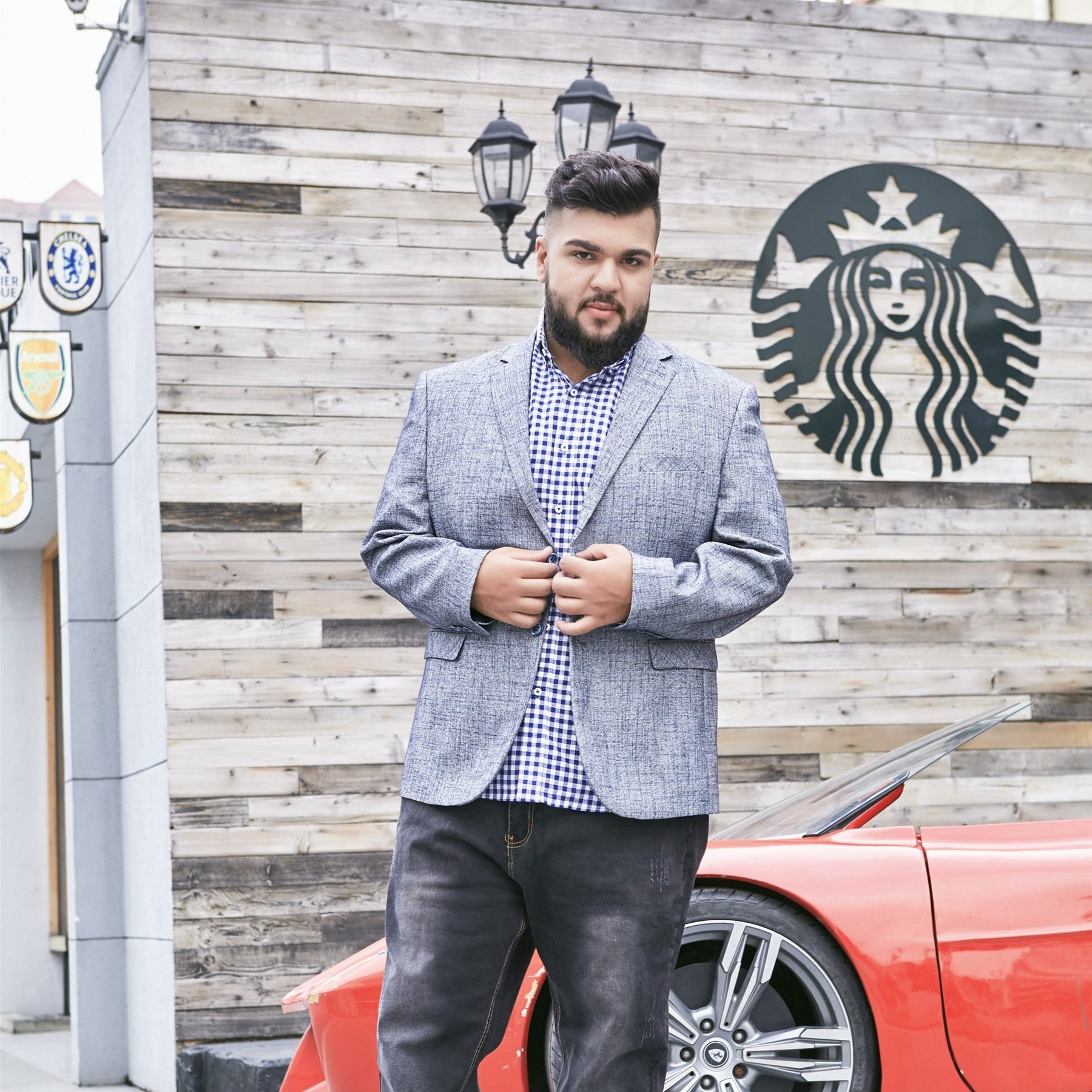 blazer masculino plus size