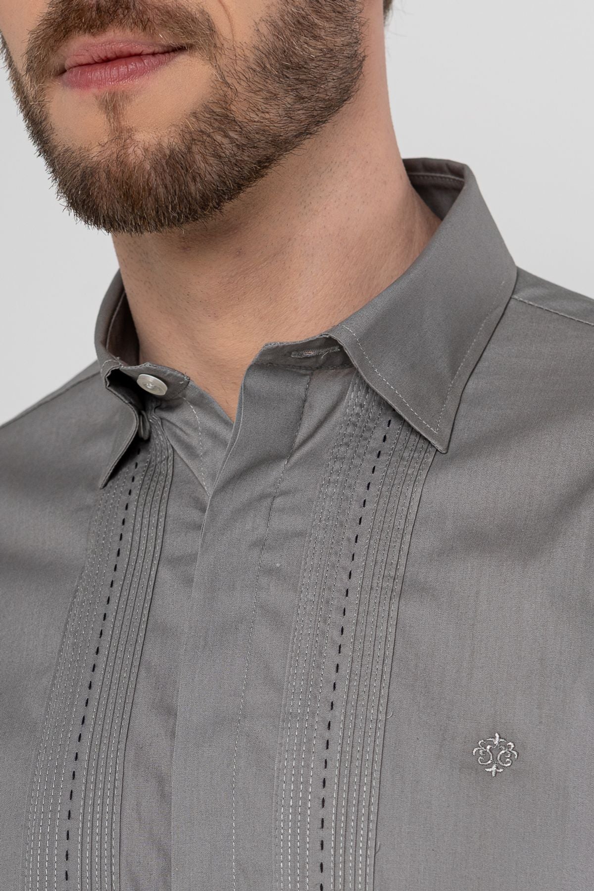 Camisa Algodão Fio 50 Cinza Mr. Valentim