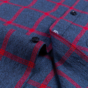 Camisa Masculina Oxford Xadrez Azul Mr.Valentim