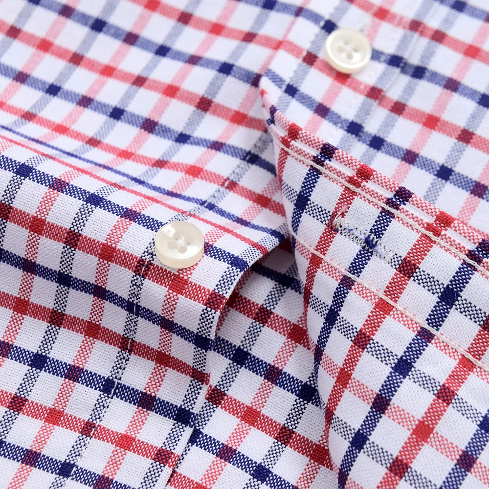 Camisa Masculina Oxford Xadrez Mr.Valentim Estilo Americano
