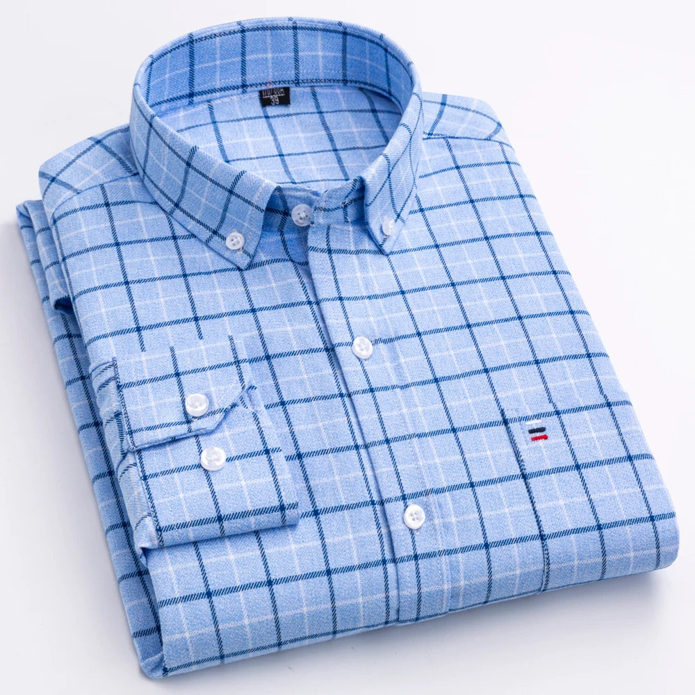 Camisa Masculina Oxford Xadrez Mr.Valentim