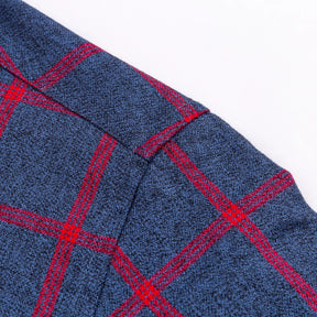 Camisa Masculina Oxford Xadrez Azul Mr.Valentim