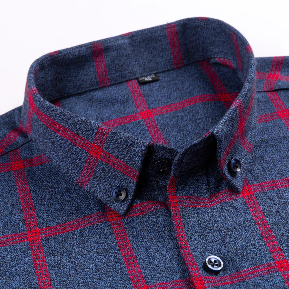 Camisa Masculina Oxford Xadrez Azul Mr.Valentim