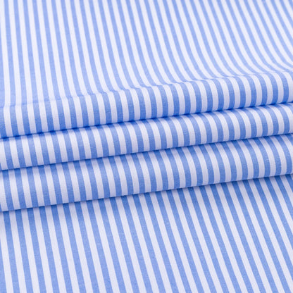 Camisa Masculina Oxford Listras Azul Mr.Valentim