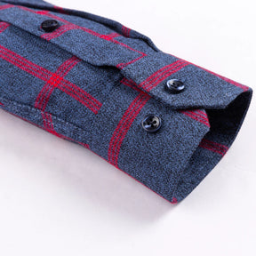 Camisa Masculina Oxford Xadrez Azul Mr.Valentim