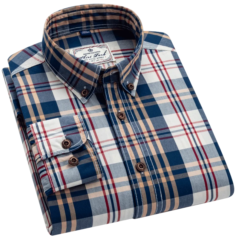 Camisa Masculina Oxford Xadrez Mr.Valentim Estilo Americano