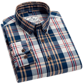 Camisa Masculina Oxford Xadrez Mr.Valentim Estilo Americano