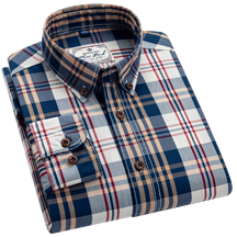 Camisa Masculina Oxford Xadrez Mr.Valentim Estilo Americano