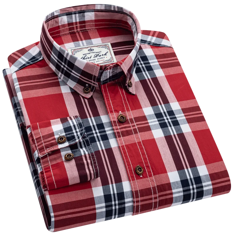 Camisa Masculina Oxford Xadrez Mr.Valentim Estilo Americano