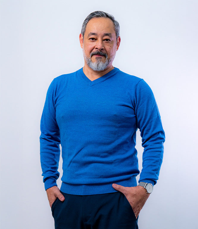 Tricot Gola V Masculino Mr.Valentim Azul Royal