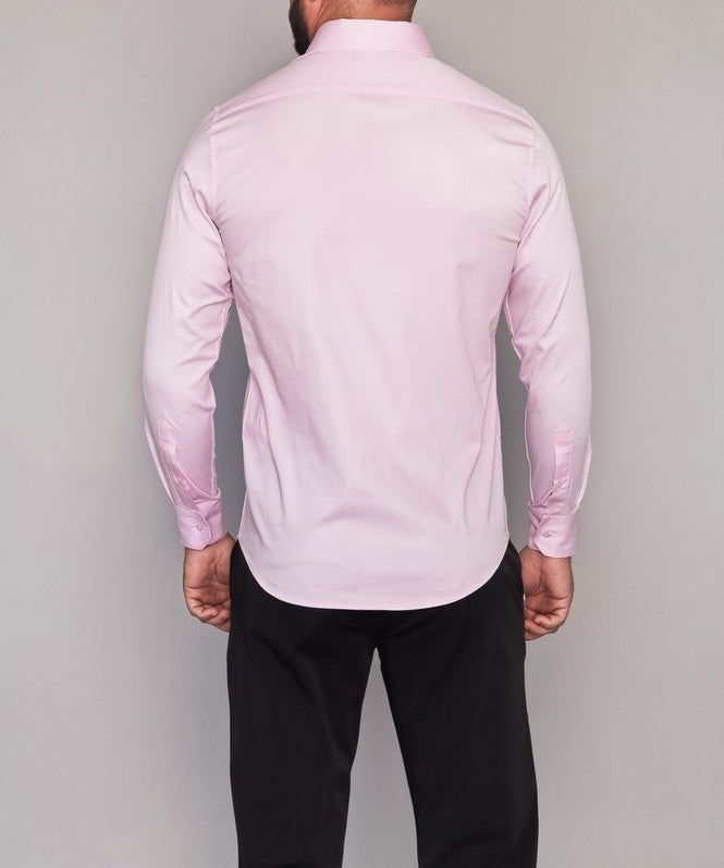 Camisa Social Cetim Stretch Masculina Mr.Valentim Rosa