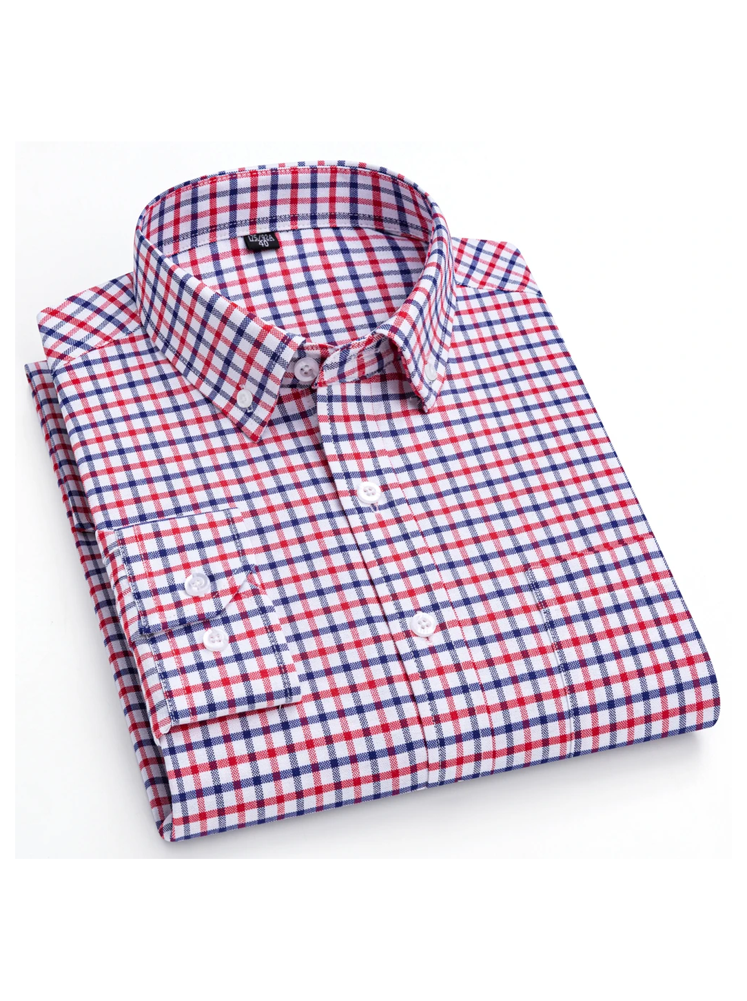 Camisa Masculina Oxford Xadrez Azul Mr.Valentim