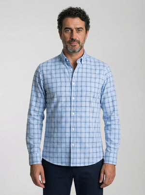 Camisa Masculina Oxford Xadrez Mr.Valentim