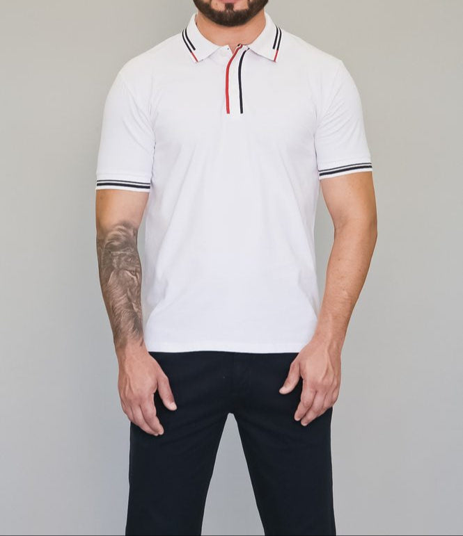 Camisa Polo Masculino Mr,Valentim Branco