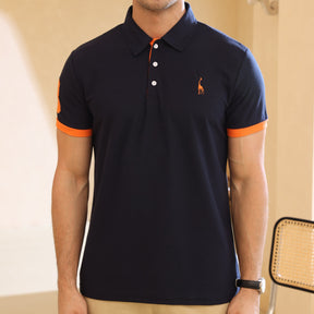 Camisa Valentim Masculina Polo MV039 Azul Marinho