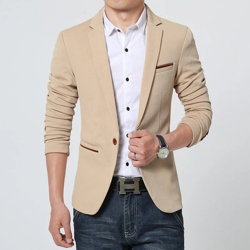 Blazer Valentim Masculino MV018 Bege